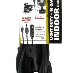 Master Electrician 6 Foot 16/3 Black Extension Cord