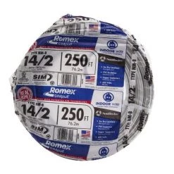 Southwire Romex SIMpull Cable w/Ground, White, 14/2 Awg, - 250 ft 6 Southwire Romex SIMpull Cable w/Ground, White, 14/2 Awg, - 250 ft -Home Improvement Sales Shop 100007 2 1