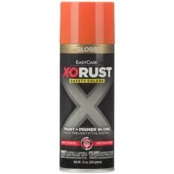 EasyCare Anti-Rust Enamel Paint & Primer, Safety Orange Gloss, 12-oz. Spray