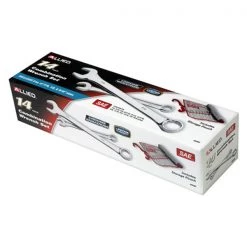 Allied Tools 89096 - 14-Piece SAE 12-Point Angled Head Combination Wrench Set