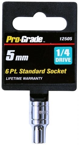 Pro Grade Metric 1/4" Drive 6 Point Socket 3 Pro Grade Metric 1/4" Drive 6 Point Socket