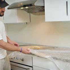 Trimaco Tape & Drape Pre-Taped Plastic Masking Film – 75 ft long -Home Improvement Sales Shop 10800009 6