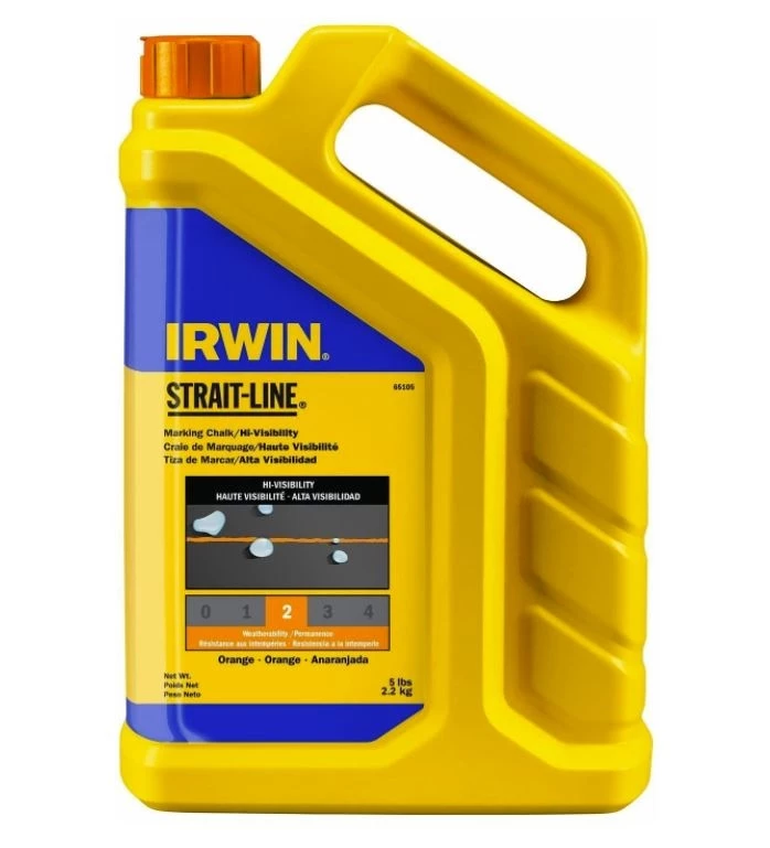 Irwin Strait-Line 6Orange Hi-Visibility Marking Chalk, 5 Lb. 3 Irwin Strait-Line 6Orange Hi-Visibility Marking Chalk, 5 Lb.