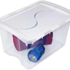 Sterlite 48 Qt. Hinged Lid Storage Box White