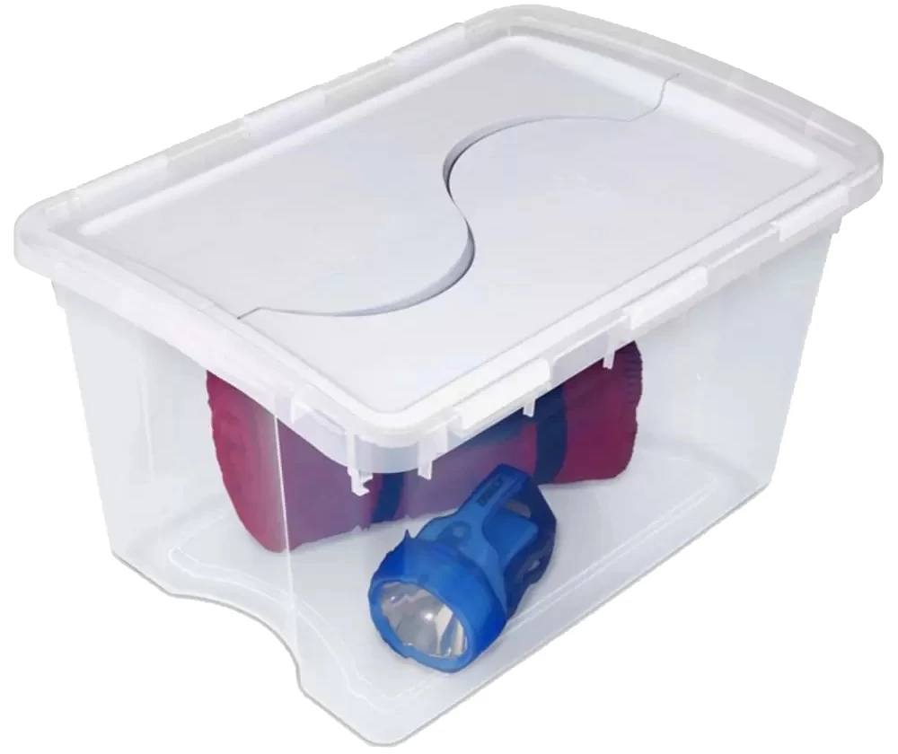 Sterlite 48 Qt. Hinged Lid Storage Box White 3 Sterlite 48 Qt. Hinged Lid Storage Box White