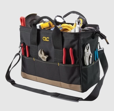 Custom Leathercraft 16″ Large Bigmouth Tool Tote Bag 4 Custom Leathercraft 16″ Large Bigmouth Tool Tote Bag - Image 2