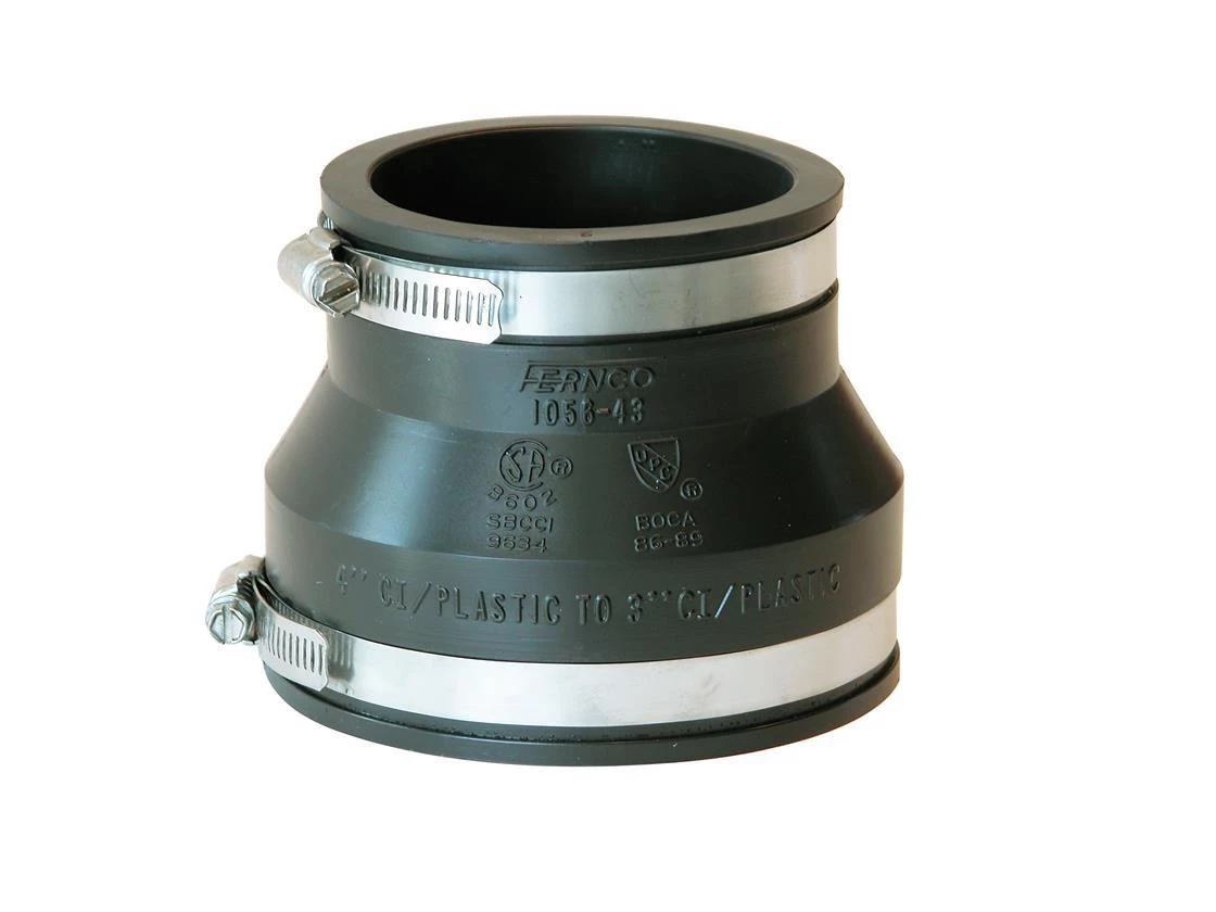 Fernco Coupling Rubber 4x3" 3 Fernco Coupling Rubber 4x3"