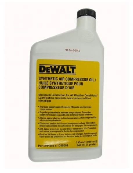DeWalt D55001 Synthetic Compressor Oil, 1 Quart 3 DeWalt D55001 Synthetic Compressor Oil, 1 Quart