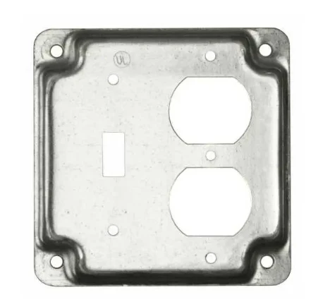 Hubbell 4 in Square Duplex and Toggle Cover 3 Hubbell 4 in Square Duplex and Toggle Cover