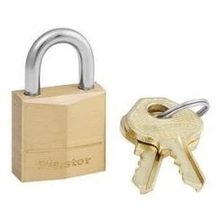 Master Lock Solid Brass Body Padlock - 3 Pin, 3/4" Width