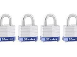 Master Lock Wide Laminated Steel 4 Pin Tumbler Padlock