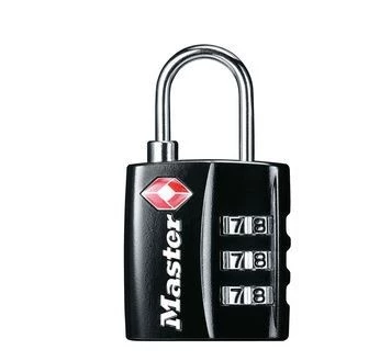 Master Lock 1-3/16" (30mm) Wide Set Your Own Combination TSA-Accepted Luggage Lock - Black 3 Master Lock 1-3/16" (30mm) Wide Set Your Own Combination TSA-Accepted Luggage Lock - Black
