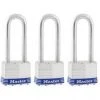Master Lock 1-3/4" (44mm) Wide Laminated Steel Pin Tumbler Padlock with 2-1/2" (64mm) Shackle - 3 Pack -Home Improvement Sales Shop 12420173 1