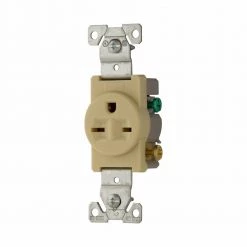 Eaton Single Ivory Receptacle