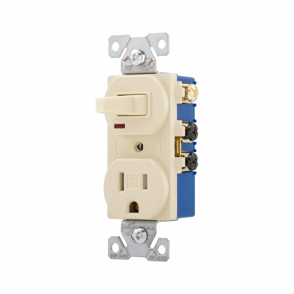 Eaton 15-Amp Tamper Resistant Residential/Commercial Duplex Switch Outlet 3 Eaton 15-Amp Tamper Resistant Residential/Commercial Duplex Switch Outlet