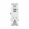 Eaton 15-Amp USB Charger With Tamper-Resistant Single/Duplex Decorator Receptacle -Home Improvement Sales Shop 1251353