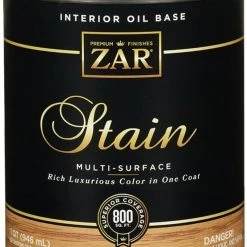 Zar Interior Oil Base Wood Stain-1 Quart- Zar 127 Golden Oak