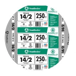 Southwire UF-B Copper Wire-12-250 ft 5 Southwire UF-B Copper Wire-12-250 ft -Home Improvement Sales Shop 14 2 ga 250 4