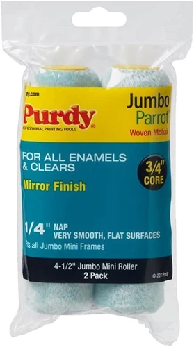 Purdy Parrot 4 1/2 Inch x 1/4 Nap Jumbo Mini Roller Cover – 2 Pack 3 Purdy Parrot 4 1/2 Inch x 1/4 Nap Jumbo Mini Roller Cover – 2 Pack