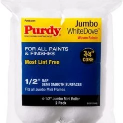 Purdy White Dove Jumbo Mini Roller Cover – 2 Pack 8 Purdy White Dove Jumbo Mini Roller Cover – 2 Pack -Home Improvement Sales Shop 140626013