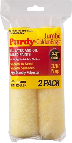 Purdy Golden Eagle 3/8 Nap Jumbo Mini Roller Cover – 2 Pack 4 Purdy Golden Eagle 3/8 Nap Jumbo Mini Roller Cover – 2 Pack - Image 2