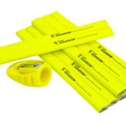 CH Hanson Carpenter Pencils with Sharpener, 10-Pack