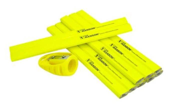 CH Hanson Carpenter Pencils with Sharpener, 10-Pack 3 CH Hanson Carpenter Pencils with Sharpener, 10-Pack