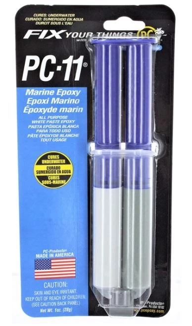 PC-11 Epoxy Adhesive Paste, Two-Part Marine Grade, 1oz., Applicator Syringe 3 PC-11 Epoxy Adhesive Paste, Two-Part Marine Grade, 1oz., Applicator Syringe