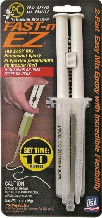 PC Fast-N EZ 2-Part Multi-Purpose Epoxy Adhesive, 14 ml, Syringe 3 PC Fast-N EZ 2-Part Multi-Purpose Epoxy Adhesive, 14 ml, Syringe