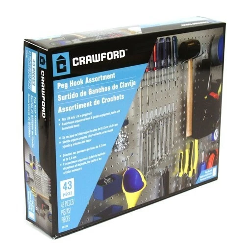 Crawford 43 Pc Pegboard Organizer 3 Crawford 43 Pc Pegboard Organizer