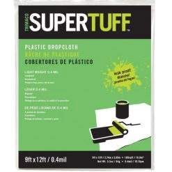 Trimaco Leakproof Plastic Painter Drop Cloths – 9’ x 12’