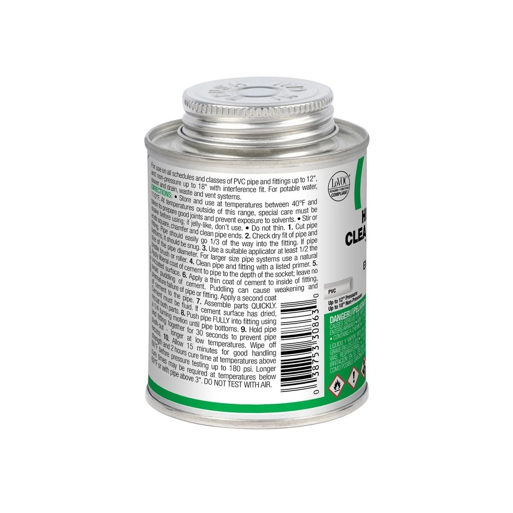 Oatey 8 oz. Heavy Duty PVC Cement 4 Oatey 8 oz. Heavy Duty PVC Cement - Image 2