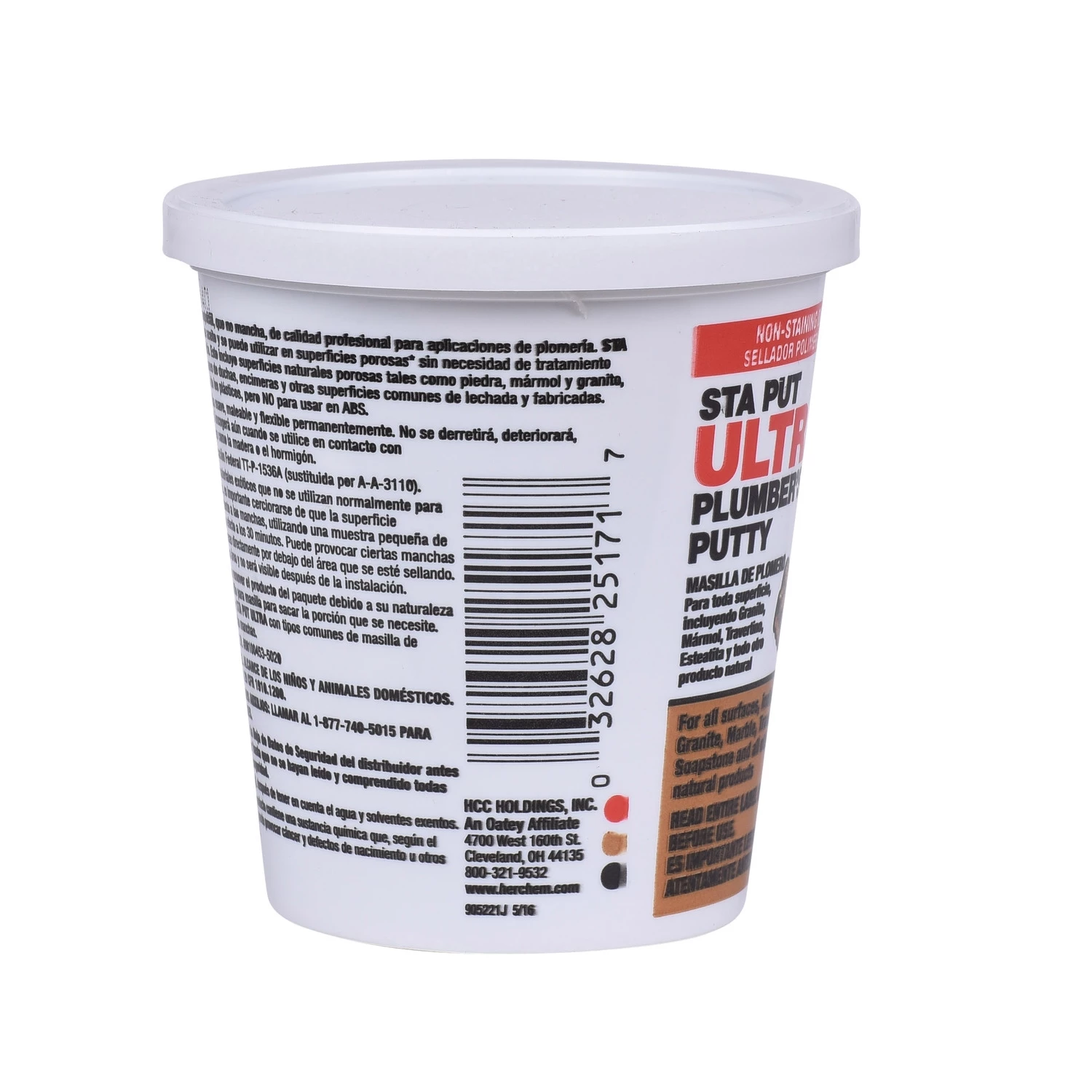 Oatey Hercules® 14oz Sta Put® Ultra Plumbers Putty 5 Oatey Hercules® 14oz Sta Put® Ultra Plumbers Putty - Image 3