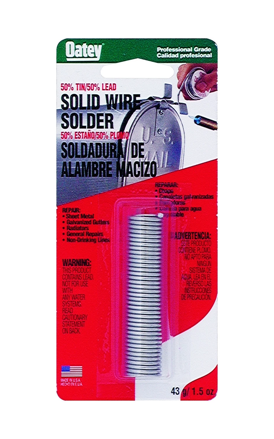 Oatey Wire Solder 50/50 1 oz. 3 Oatey Wire Solder 50/50 1 oz.