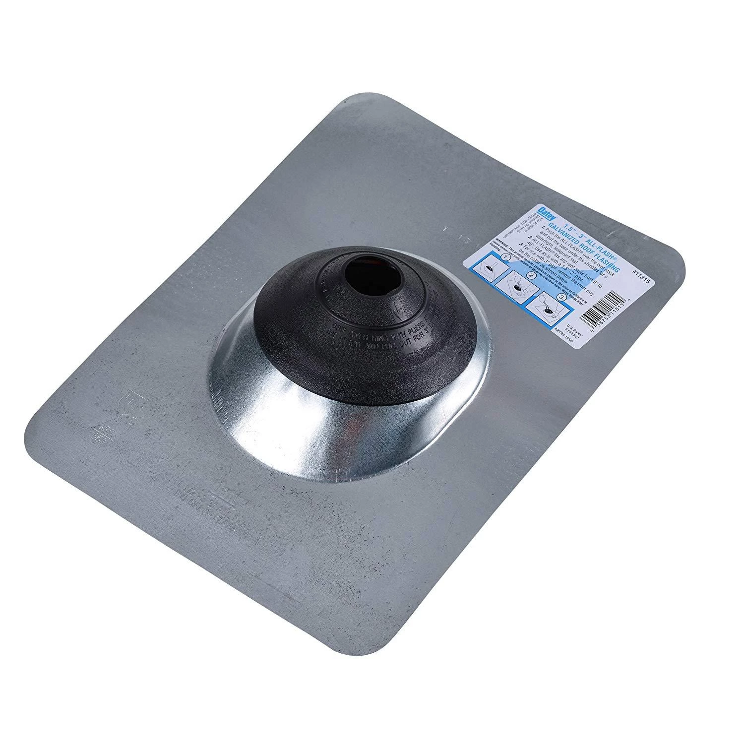 Oatey Flashing 1.5"- 3", Galvanized 4 Oatey Flashing 1.5"- 3", Galvanized - Image 2
