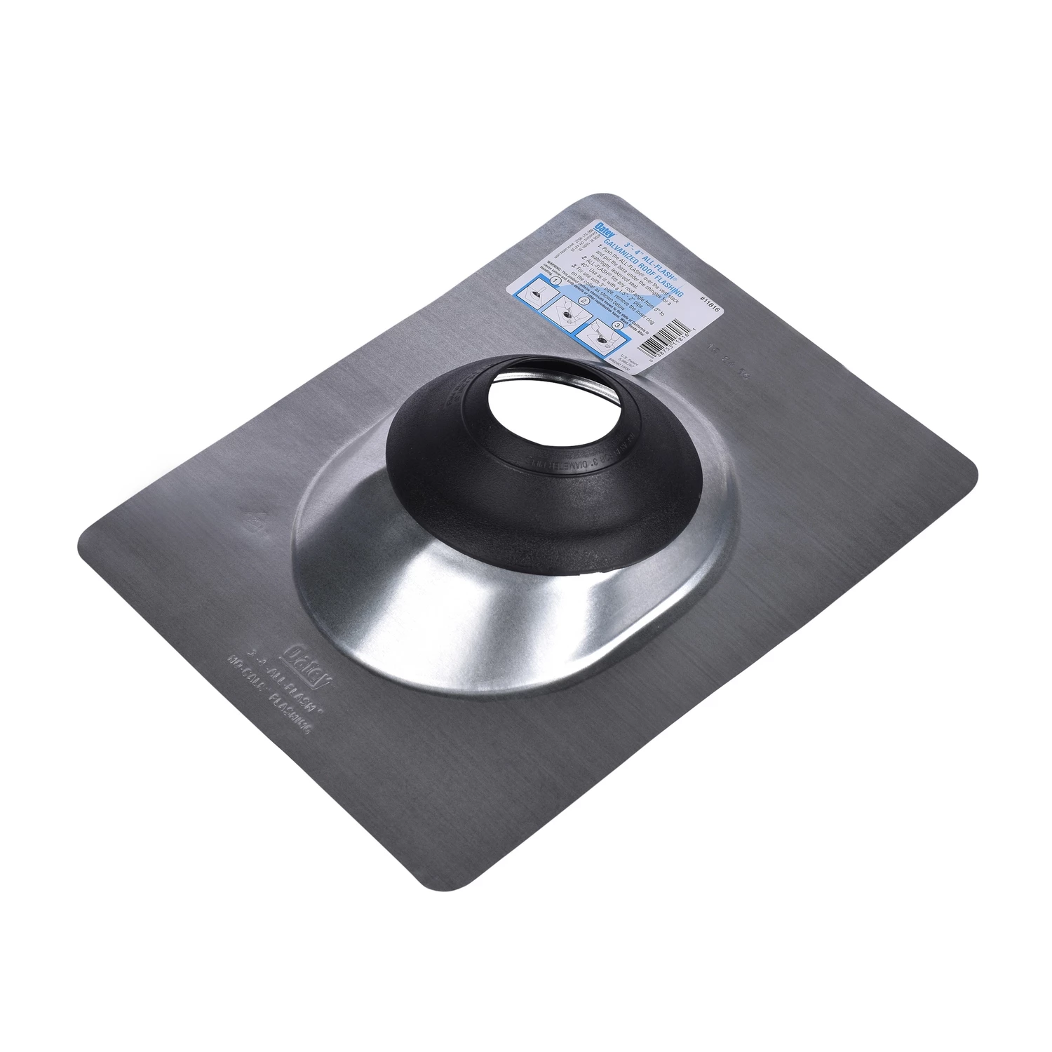 Oatey Flashing 3"- 4", Galvanized 3 Oatey Flashing 3"- 4", Galvanized