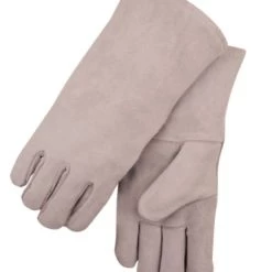 Black Stallion Gray Value-Priced Split Cowhide Stick Glove
