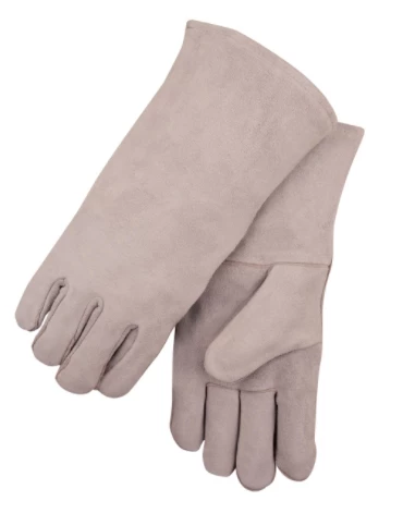 Black Stallion Gray Value-Priced Split Cowhide Stick Glove 3 Black Stallion Gray Value-Priced Split Cowhide Stick Glove