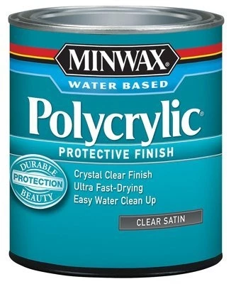 Minwax Satin Polycrylic Protective Finish – Quart 3 Minwax Satin Polycrylic Protective Finish – Quart