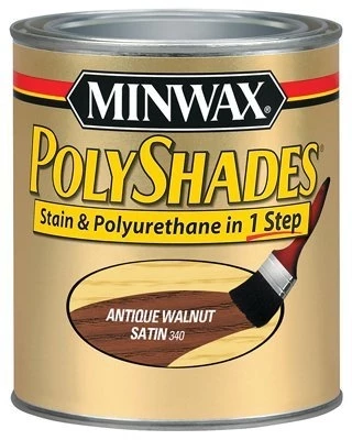 Minwax Antique Walnut Satin PolyShades - Quart 3 Minwax Antique Walnut Satin PolyShades - Quart