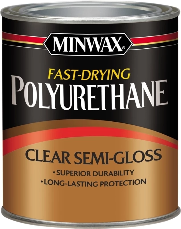 Minwax Semi-Gloss Fast-Drying Polyurethane - Half Pint 3 Minwax Semi-Gloss Fast-Drying Polyurethane - Half Pint