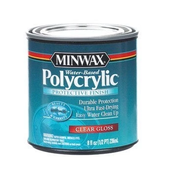 Minwax Gloss Polycrylic Protective Finish – Half Pint 3 Minwax Gloss Polycrylic Protective Finish – Half Pint
