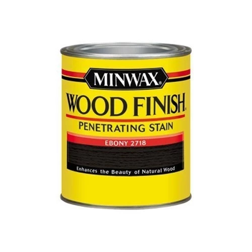 Minwax Ebony Oil Based Wood Finish Stain - Quart 3 Minwax Ebony Oil Based Wood Finish Stain - Quart