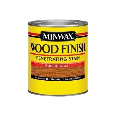 Minwax Gunstock Oil Based Wood Finish Stain - Quart 3 Minwax Gunstock Oil Based Wood Finish Stain - Quart
