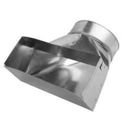 Gray Metal Galvanized 90° Register Boot