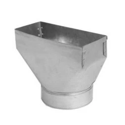 Gray Metal Galvanized Straight Register Boot