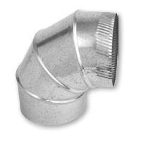 Gray Metal Galvanized 90° Adjustable Elbow Pipe, 30 ga 3 Gray Metal Galvanized 90° Adjustable Elbow Pipe, 30 ga