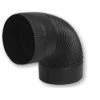 Gray Metal Black 90° Corrugated Elbow Pipe, 24 ga -Home Improvement Sales Shop 16570028 1