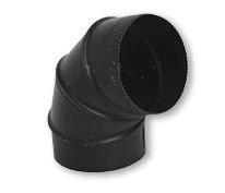 Gray Metal Black 90° Adjustable Elbow Pipe, 24 ga 3 Gray Metal Black 90° Adjustable Elbow Pipe, 24 ga