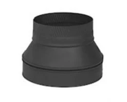 Gray Metal Products 8 x 6 24 Ga. Black Stove Pipe Reducer